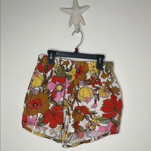 Floral Women's Shorts with Pockets- Multicolor